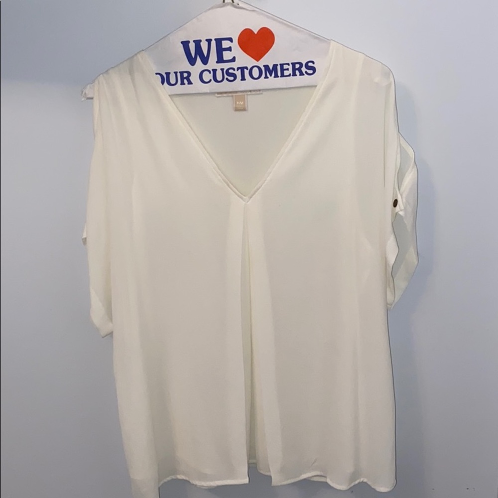 Michael Kors blouse- cut out shoulders petite M